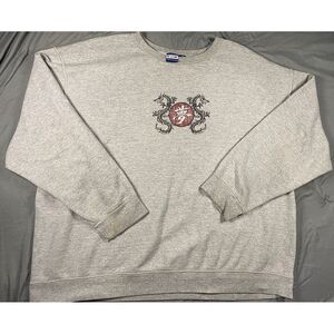 Vintage BUM Equipment Sweatshirt 2XL Gray Crewneck Retro 90s Dragon Grunge Skate